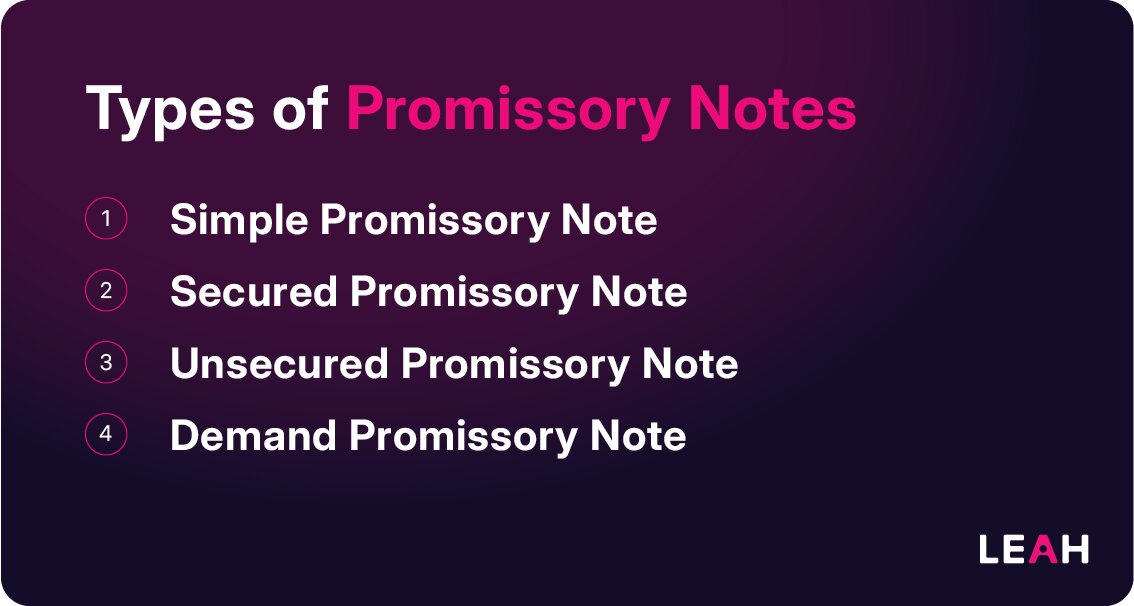Types of Promissory Notes