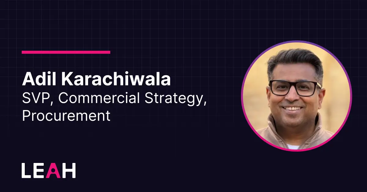 Adil Karachiwala, SVP, Commercial Strategy, Procurement, smiling for the camera.
