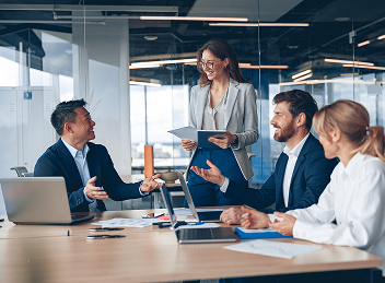 People meeting in an office setting