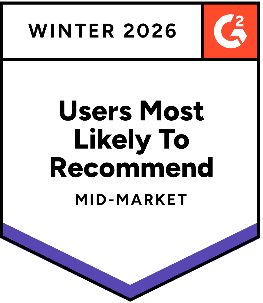 G2 Users Most Likely To Recommend Mid-Market