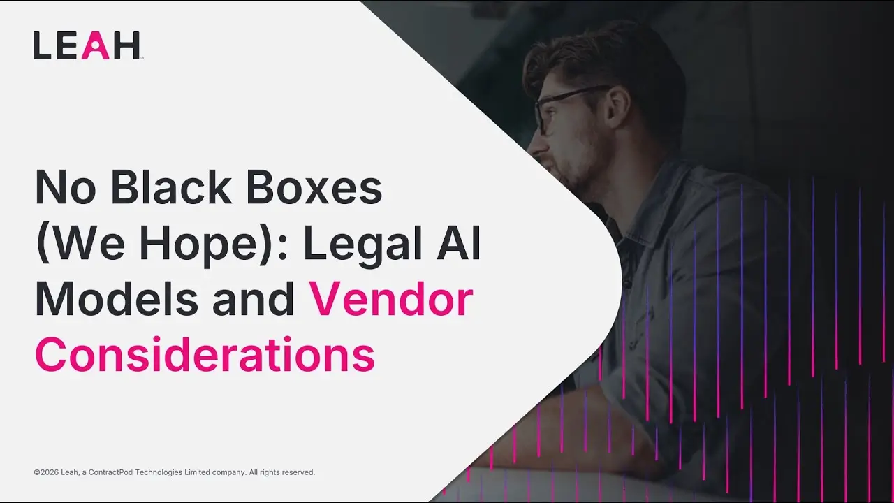 No Black Boxes (We Hope): Legal AI Models and Vendor Considerations